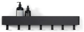 Mensola da bagno da parete nera in acciaio Multi – Spinder Design