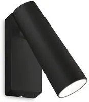 Applique Moderna Pipe Metallo Nero Led 7W 3000K Luce Calda