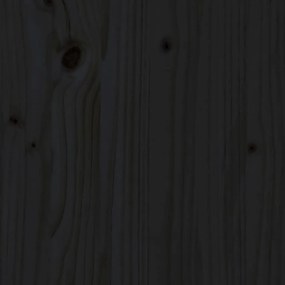 Set salotto da giardino 2 pz nero in legno massello di pino