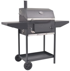 Barbecue A Carbonella Con Ripiano Inferiore Nero /