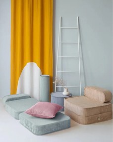 Cuscino per divano da bambini rosa con rivestimento in velluto a coste Block – Wigiwama