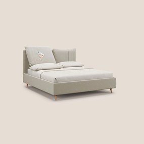 Nathan letto contenitore con cuscini regolabili con tasche in microfibra velluto impermeabile T09 beige