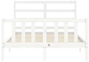 Giroletto con Testiera Bianco Small Double Legno Massello