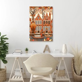 Quadro su tela – Case olandesi in autunno