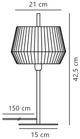 Nordlux - Lampada da tavolo DICTE 1xE14/40W/230V bianco/nero