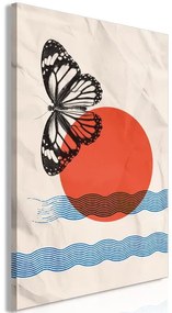 Quadro Butterfly and Sunrise (1 Part) Vertical
