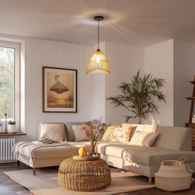 Brilagi - Lampadario LED a cavo CERIA BOHO 1xE27/40W/230V Ø 30 cm marrone