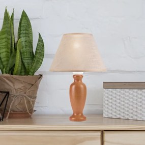 Lampada da tavolo AMFORA 1xE27/60W/230V marrone/faggio