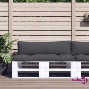 vidaXL Cuscini per Pallet 2 pz Grigi in Tessuto