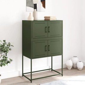 Credenza verde oliva 68,5x38,5x107 cm in acciaio