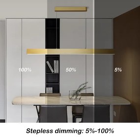 Brilagi - Lampadario LED dimmerabile SLEEKLINE SMART LED/40W/230V Wi-Fi Tuya gold+RC