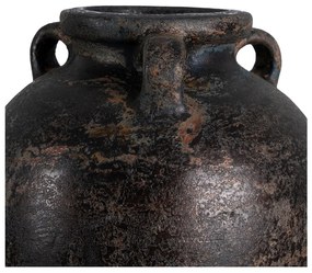Vaso marrone scuro in terracotta alto (altezza totale 60 cm) Artem – Ixia