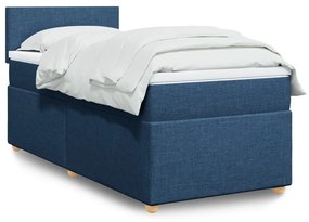Giroletto A Molle Con Materasso Blu 90x200 Cm İntessuto /
