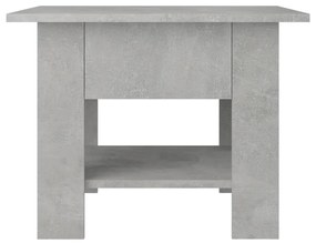 Tavolino da salotto grigio cemento 55x55x42 cm in truciolato