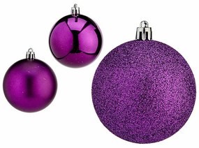 Set di palline di Natale Viola Plastica 7 x 8 x 7 cm (12 Unità)