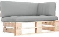 Divano Angolare da Giardino su Pallet Legno di Pino Impregnato cod mxl 54957