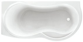 Vasca idromassaggio asimmetrica KEKKY 80 x 180 cm bianco
