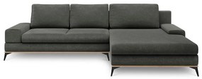 Divano letto angolare grigio scuro, angolo destro Planet - Windsor &amp; Co Sofas