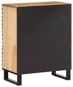 Credenza 60x34x75 cm in legno massello di mango grezzo