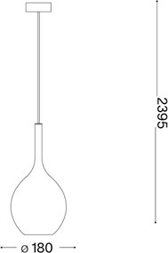 Ideal Lux - Lampadario su cavo KALIQUE 1xE27/42W/230V Ø 18 cm beige fumé