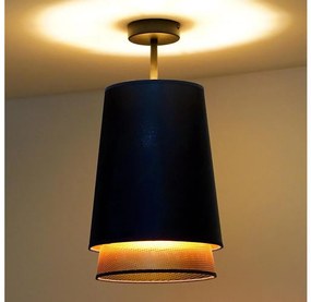 Duolla - Lampadario a plafone BELL SHINY 1xE27/15W/230V diametro 25 cm blu/rame