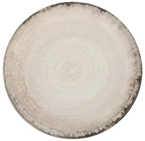 Piatto frutta 21 cm bordo grigio stoneware Artisanal