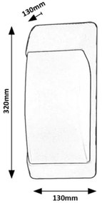 Rabalux 7796 - Applique da esterno OPOLE 1xE27/12W/230V IP65