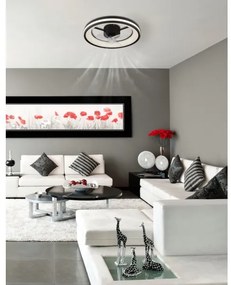 Globo 03651 - Plafoniera LED con ventilatore GATIAN LED/30W/230V nero + +TC