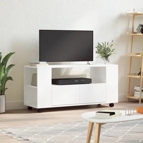 Mobile porta tv bianco 102x34,5x43 cm in legno multistrato