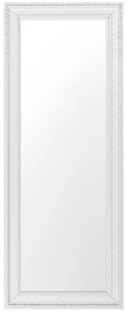 Specchio da parete in color bianco/argento 50 x 130 cm VERTOU Beliani