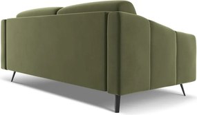 Divano verde con rivestimento in velluto 202 cm Nalu – Makamii