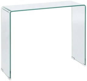 Tavolino consolle in vetro trasparente 90 x 30 cm KENDALL Beliani