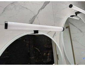 Illuminazione LED per specchio da bagno, 10 W, 230 V, 45 cm, IP44, nero