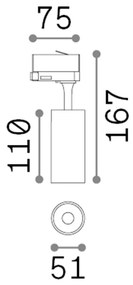 Proiettore Fox On-Off Alluminio-Materie Plastiche Nero Led 8W 3000K Cri80