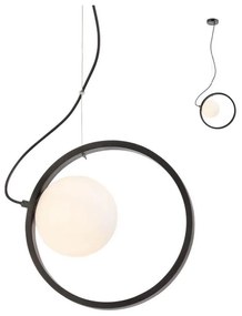 Redo 01-2320 - Lampadario a sospensione con filo KLEIDI 1xE14/28W/230V diametro 27 cm nero