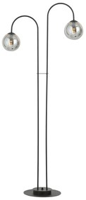 Lampadario Minimal Utu Acciaio Nero Grigio 2 Luci E14 Ip20