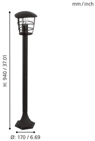 Eglo 93408 - Lampada LED da esterno ALORIA E27/8,5W/230V