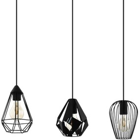 Eglo 43581 - Lampadario su corda DISTAFF 3xE27/40W/230V