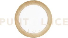 Plafoniera led arka bianca e legno 35w 5000lm cct 3000-4000-6500k 5...