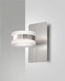 Dunk applique alluminio spazzolato a led 3000k - 16w - 1510 lm orie...