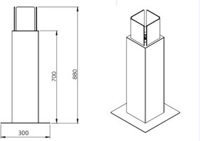 Camino a bioetanolo da giardino biocamino per esterno Capri 70 Nero