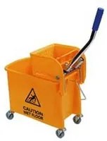 carrello lavapavimento mocio strizzatore clean warning - lt.20 di capienza - cm.63x27x67h. fer226059