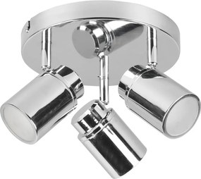 Faretto in metallo in argento lucido Angelo - Trio