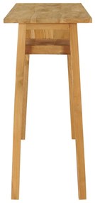 Tavolo consolle 120x35x75 cm in legno massello di teak
