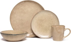 Set da pranzo in gres beige 16 pezzi Glosia - Bonami Selection