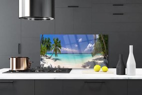 Pannello paraschizzi cucina Mare spiaggia Palma Paesaggio 100x50 cm