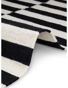 Tappeto bianco e nero in lana reversibile/tessuto a mano 160x230 cm Donna – Hanse Home