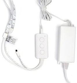 Aigostar - Striscia LED RGBW dimmerabile 48W 12V 2x7,5m Wi-Fi