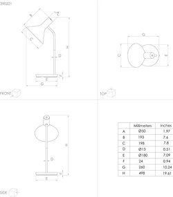 Eglo 390221 - Lampada da tavolo MORESCANA 1xE27/28W/230V nero