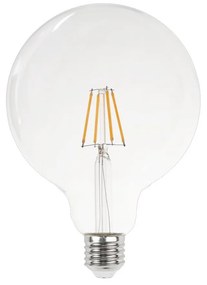 Lampada LED E27 6W a Filamento 150lm/W No Flickering - G125 Colore Bianco Naturale 4.000K